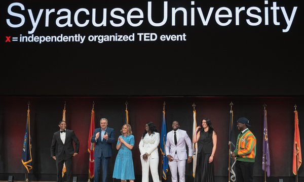 speakers from TEDx 2025 on stage