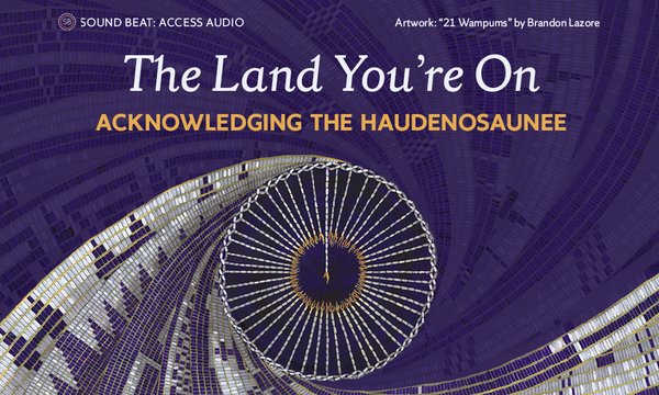 pattern in gray coming up from bottom and culminating in spiral on purple background