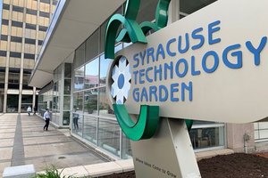 outside of Syracuse Technology Garden building