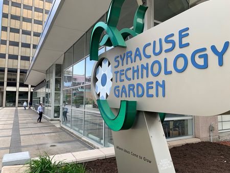 outside of Syracuse Technology Garden building
