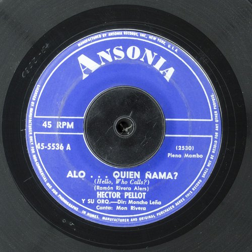 The 45 of “Alo…quien ñama?.” Bell Brothers Collection of Latin American and Caribbean Recordings.