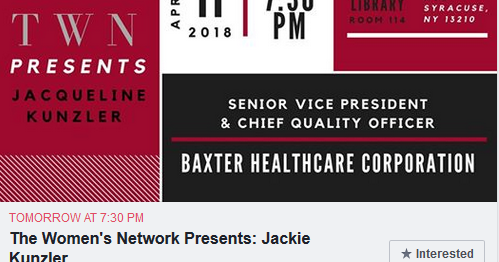 The women's network event poster