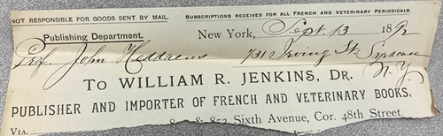 To William R Jenkins