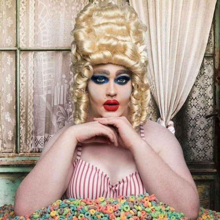 Trevor Miller dressed as drag