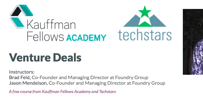 Venture Deals course digital flyer
