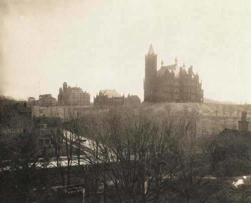 View of the Syracuse Campus from the 1800s. Syracuse University Photograph Collection