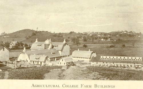 View of the University Farm and the College of Agriculture. Syracuse University Photograph Collection.
