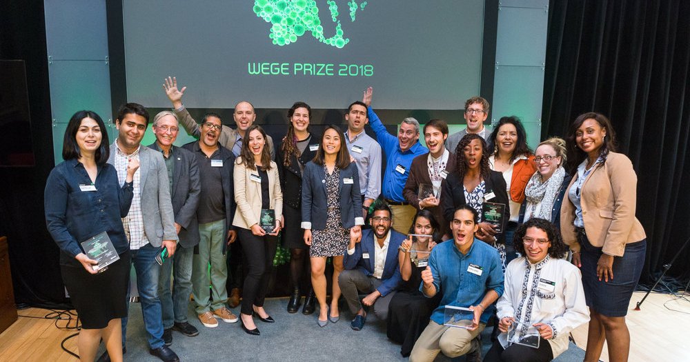Wege Prize Winners pose for a group picture