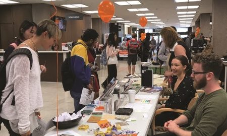 people at the welcome fest