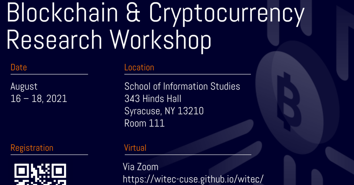 WiTec Blockchain Crypto Research Workshop Poster