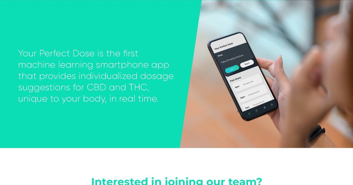 Your Perfect Dose digital flyer containing their logo and app description
