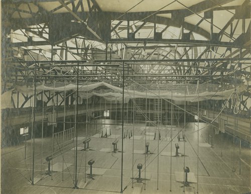 nets inside Archbold gymnasium