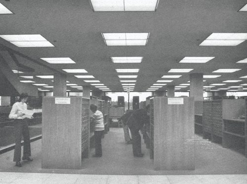 main catalog in Bird Library 1972