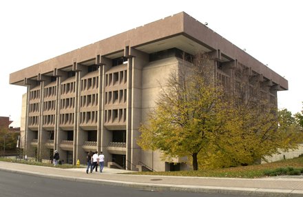 brutalist architecture building, Bird Library