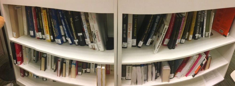 books on shelves