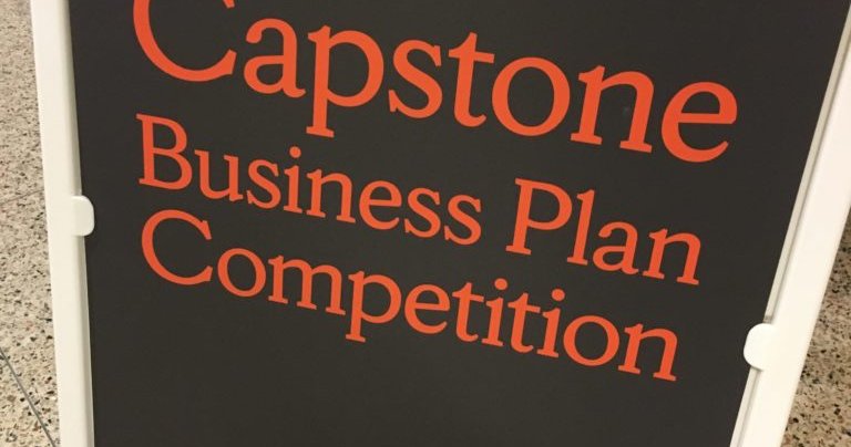 capstone business plan competiton sign