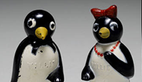 two plastic penguins