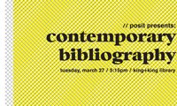 POSIT presents: Contemporary Bibliography on March 27