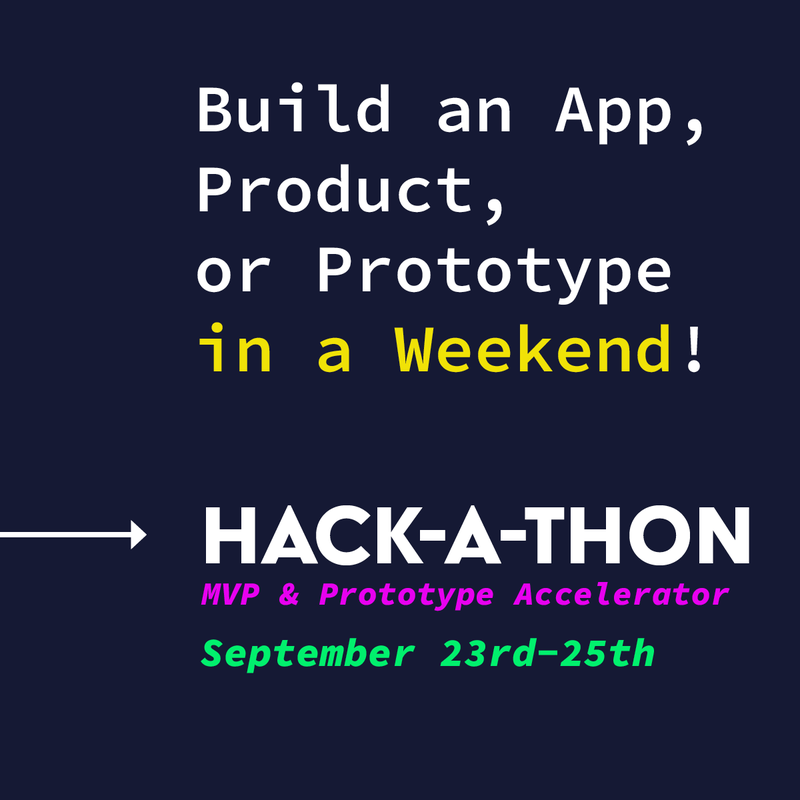 design-led no-code Hackathon poster