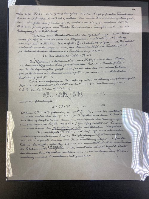 einstein manuscript in german handwriting