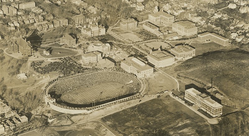 aerial view of Archbold Stadium