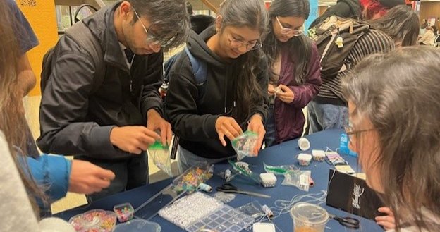 students participating in craft project at Bird