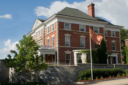 multi-story Federal style brick house