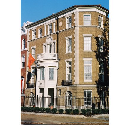 four floor Beaux Arts architecture corner townhouse