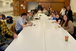 Students, staff and judges at Intelligence++ Showcase 2025.