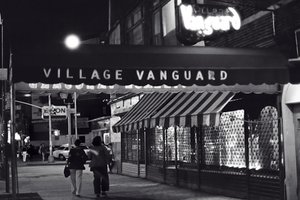 black and white photo of Village Vanguard club