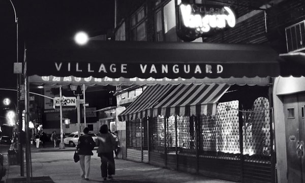black and white photo of Village Vanguard club