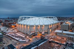 aerial view of JMA Wireless Dome