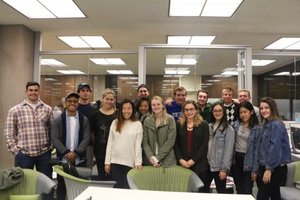 group of students in front of LaunchPad
