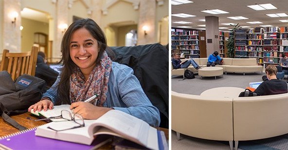 students at the libraries