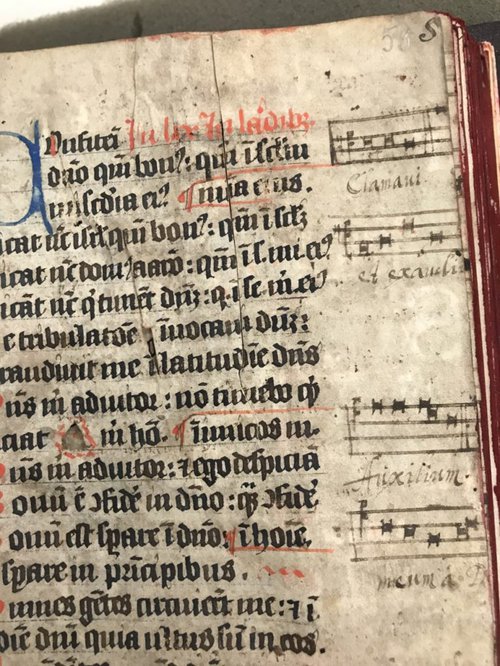 Music notation in medieval manuscript
