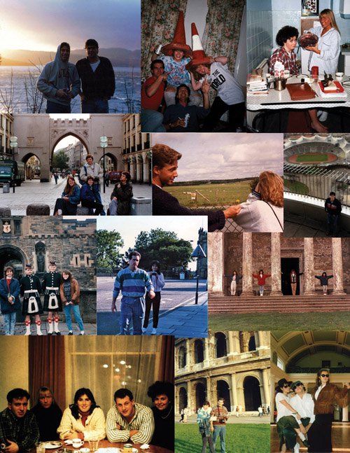 collage of snapshots from students' London experience