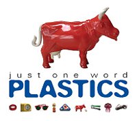 plastic cow with title below