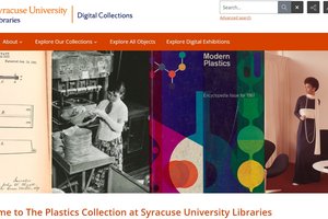 Plastics digital collection website page.