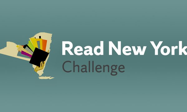 map of New York with words Read New York Challenge