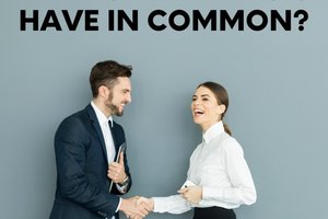 man and woman shaking hands