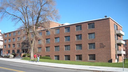 brick building with several floors