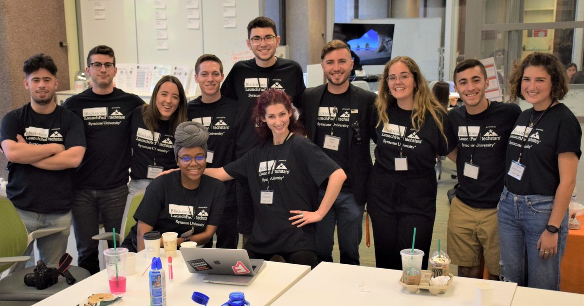 startup weekend team launchpad pose for a photo