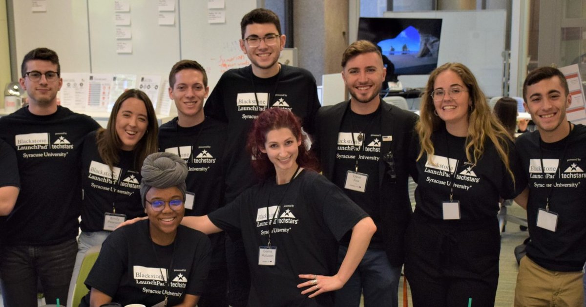 student innovators at Blackstone LaunchPad office