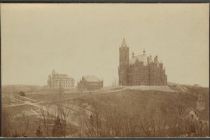 Photo of Syracuse University campus, circa 1889-1890. Syracuse University Photograph Collection, University Archives.